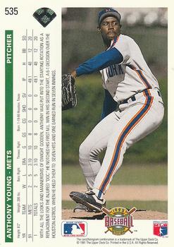 Anthony Young  baseball card collectible - Main Image 2