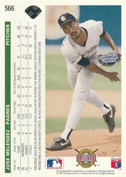 Jose Melendez  baseball card collectible - Main Image 2