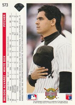 Wilson Alvarez  baseball card collectible - Main Image 2