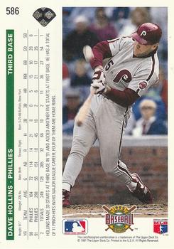 Dave Hollins  baseball card collectible - Main Image 2