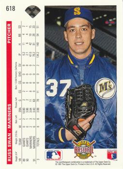 Russ Swan  baseball card collectible - Main Image 2