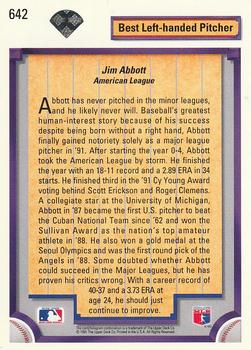 Jim Abbott  baseball card collectible - Main Image 2