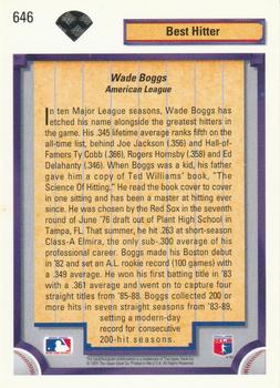 Wade Boggs  baseball card collectible - Main Image 2