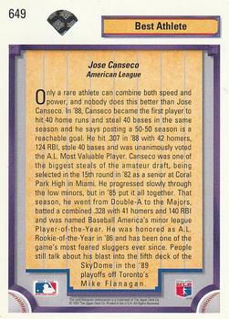 Jose Canseco  baseball card collectible - Main Image 2