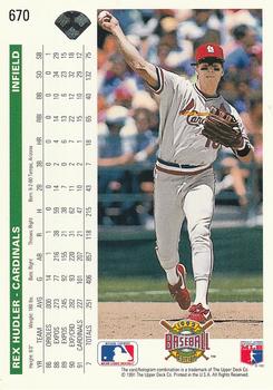 Rex Hudler  baseball card collectible - Main Image 2