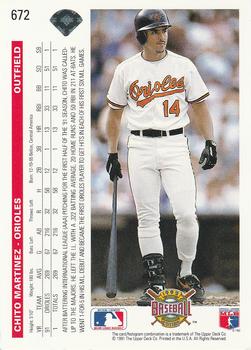 Chito Martinez  baseball card collectible - Main Image 2
