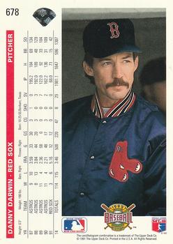 Danny Darwin  baseball card collectible - Main Image 2