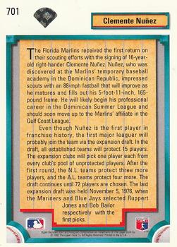 Clemente Nunez  baseball card collectible - Main Image 2