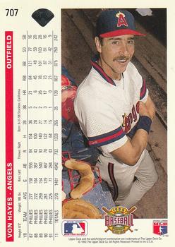 Von Hayes  baseball card collectible - Main Image 2