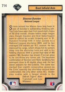 Shawon Dunston  baseball card collectible - Main Image 2