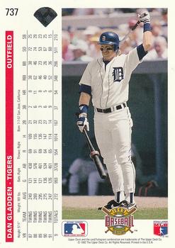 Dan Gladden  baseball card collectible - Main Image 2