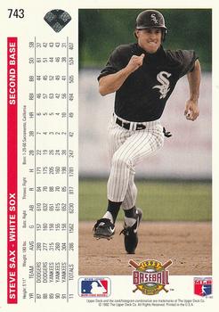 Steve Sax  baseball card collectible - Main Image 2