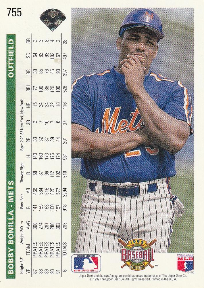 Bobby Bonilla  baseball card collectible - Main Image 2
