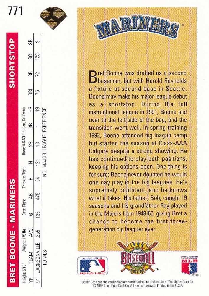 Bret Boone  baseball card collectible - Main Image 2