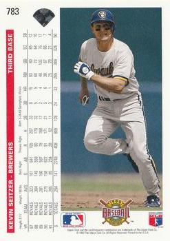 Kevin Seitzer  baseball card collectible - Main Image 2