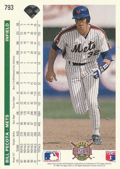 Bill Pecota  baseball card collectible - Main Image 2