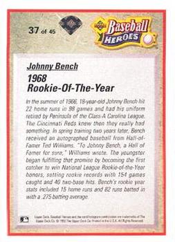 Johnny Bench  baseball card collectible - Main Image 2