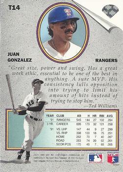 Juan Gonzalez  baseball card collectible - Main Image 2