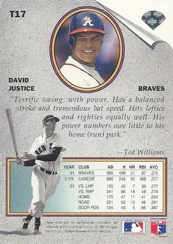 David Justice  baseball card collectible - Main Image 2