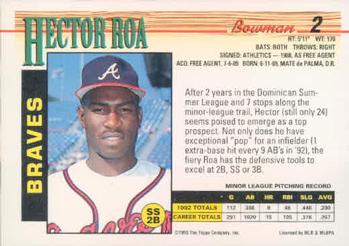 Hector Roa  baseball card collectible - Main Image 2