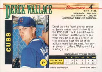 Derek Wallace  baseball card collectible - Main Image 2