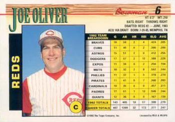 Joe Oliver  baseball card collectible - Main Image 2