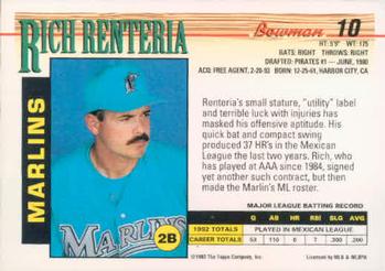 Rich Renteria  baseball card collectible - Main Image 2