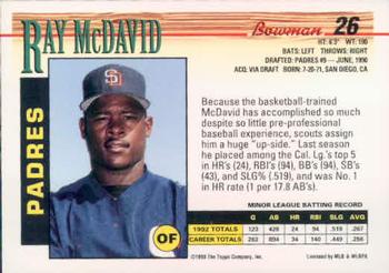 Ray McDavid  baseball card collectible - Main Image 2