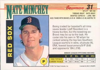 Nate Minchey  baseball card collectible - Main Image 2