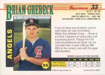 Brian Grebeck  baseball card collectible - Main Image 2