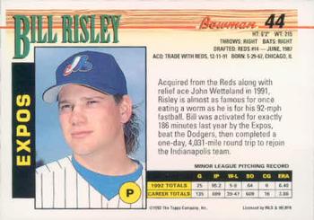 Bill Risley  baseball card collectible - Main Image 2