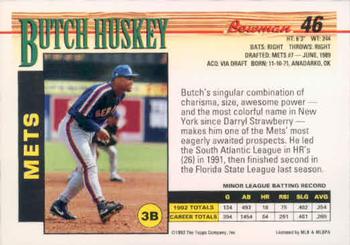 Butch Huskey  baseball card collectible - Main Image 2