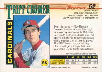 Tripp Cromer  baseball card collectible - Main Image 2