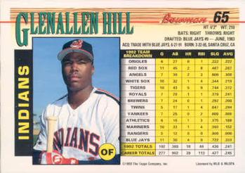 Glenallen Hill  baseball card collectible - Main Image 2