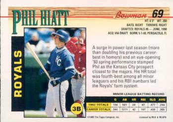 Phil Hiatt  baseball card collectible - Main Image 2