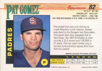Pat Gomez  baseball card collectible - Main Image 2