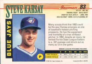 Steve Karsay  baseball card collectible - Main Image 2