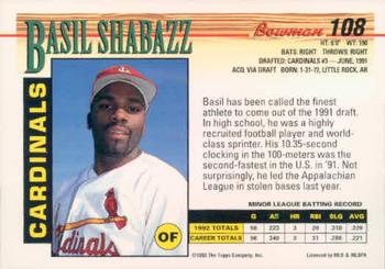 Basil Shabazz  baseball card collectible - Main Image 2