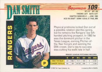 Dan Smith  baseball card collectible - Main Image 2