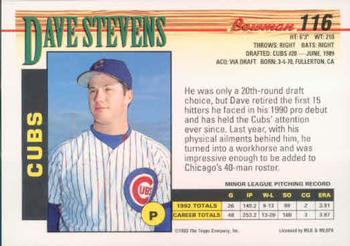 Dave Stevens  baseball card collectible - Main Image 2