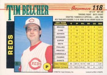 Tim Belcher  baseball card collectible - Main Image 2