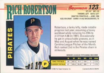 Rich Robertson  baseball card collectible - Main Image 2