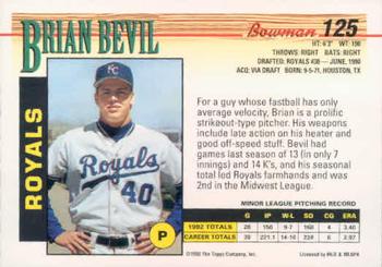 Brian Bevil  baseball card collectible - Main Image 2