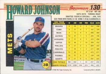 Howard Johnson  baseball card collectible - Main Image 2