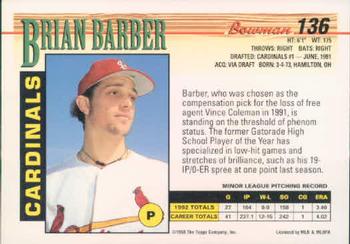 Brian Barber  baseball card collectible - Main Image 2