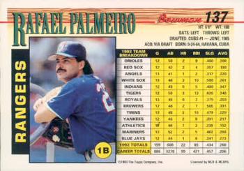 Rafael Palmeiro  baseball card collectible - Main Image 2
