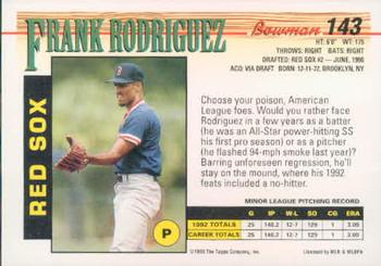 Frank Rodriguez  baseball card collectible - Main Image 2