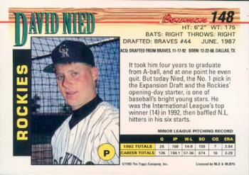 David Nied  baseball card collectible - Main Image 2