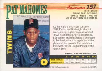 Pat Mahomes  baseball card collectible - Main Image 2