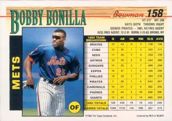 Bobby Bonilla  baseball card collectible - Main Image 2